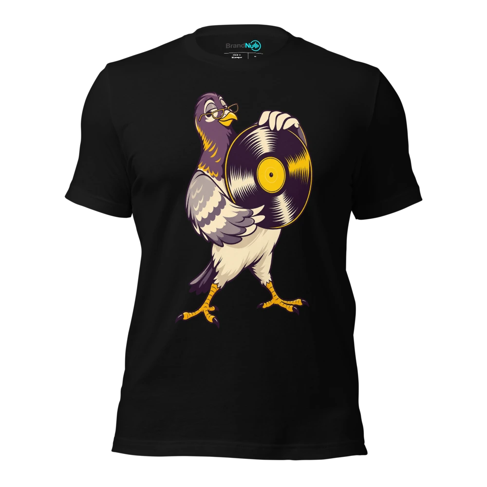 THE PIGEON COLLECTOR HAS FOUND A BIRTHDAY REISSUE T Shirt Black Front