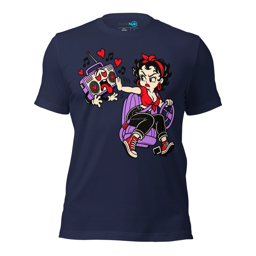 I HEARD OUR SONG AND CHANGED THE FUCKING STATION T Shirt Navy Front