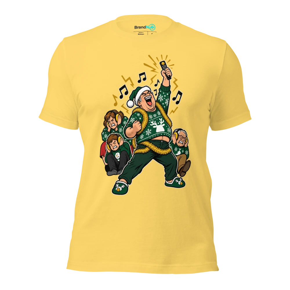 UNCLE HAS FOUND THE KARAOKE REMOTE AGAIN T Shirt Yellow Front