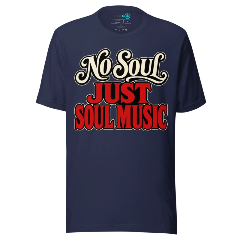 NO SOUL JUST SOUL MUSIC T Shirt - Navy