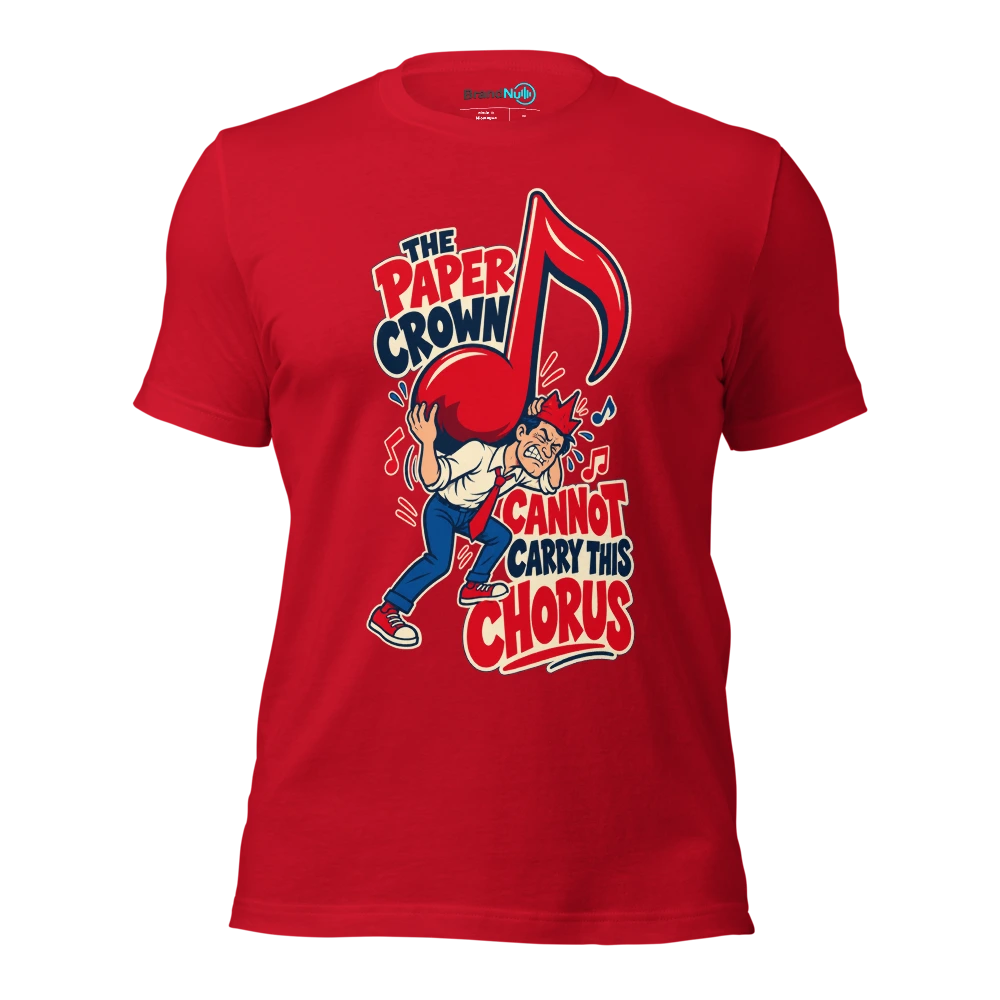 THE PAPER CROWN CANNOT CARRY THIS CHORUS T Shirt Red Front