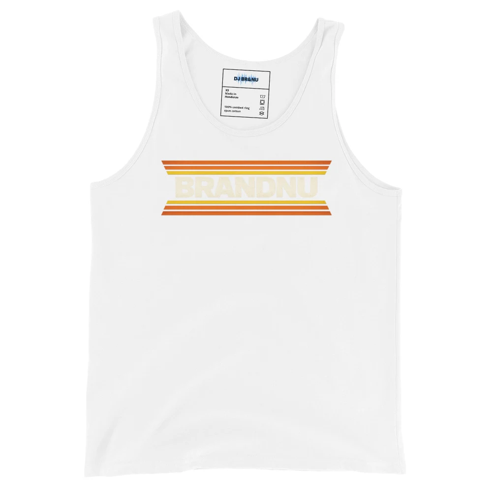 Men's Tank Top BrandNu Stripe Tank Top - Classic Orange Yellow