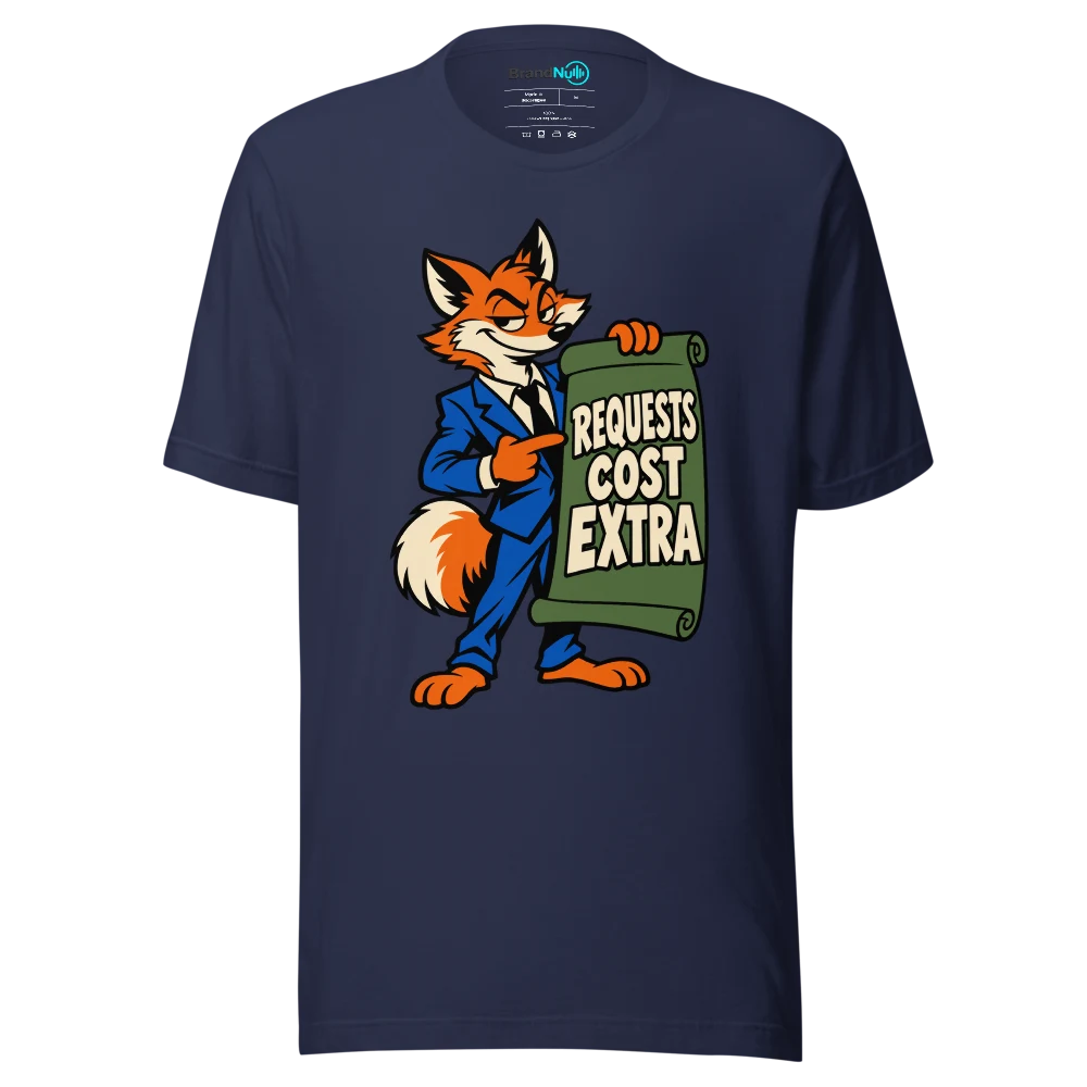 REQUESTS COST EXTRA T Shirt Navy Front