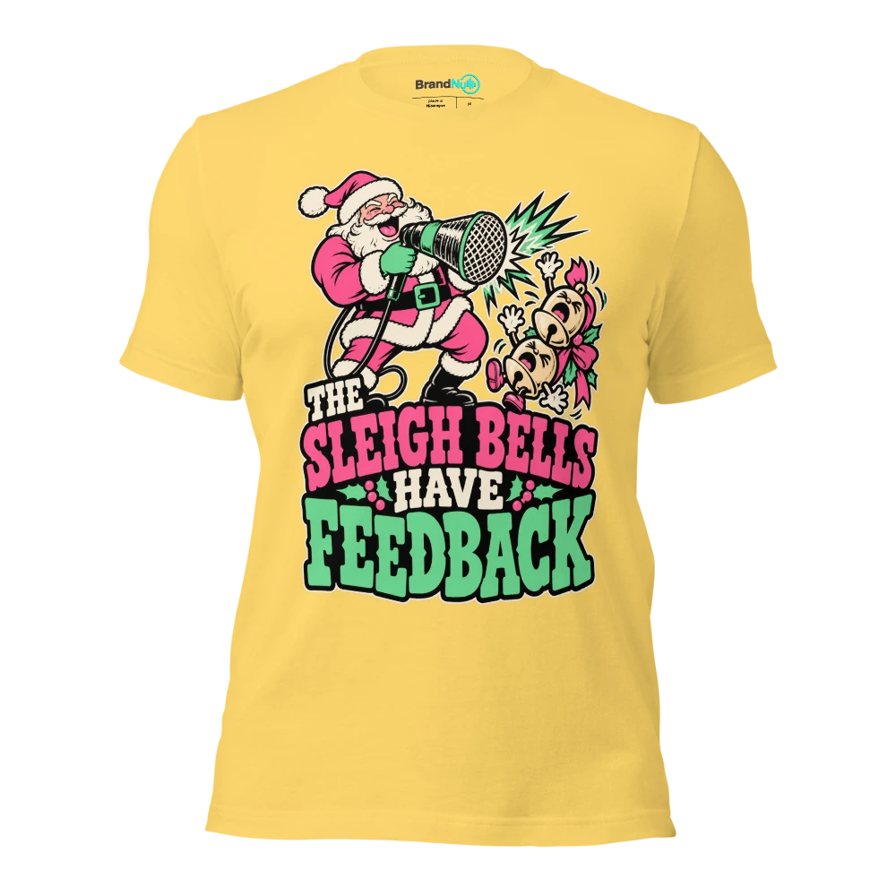 THE SLEIGH BELLS HAVE FEEDBACK T Shirt Yellow Front