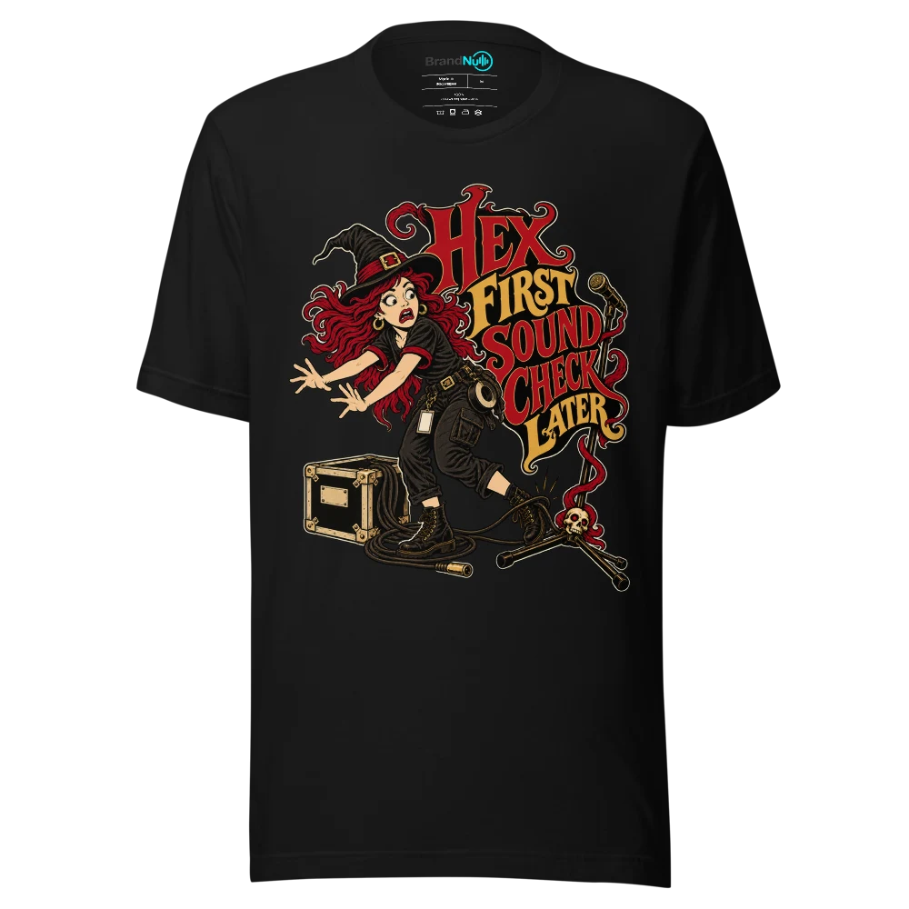HEX FIRST SOUND CHECK LATER T Shirt Black Front