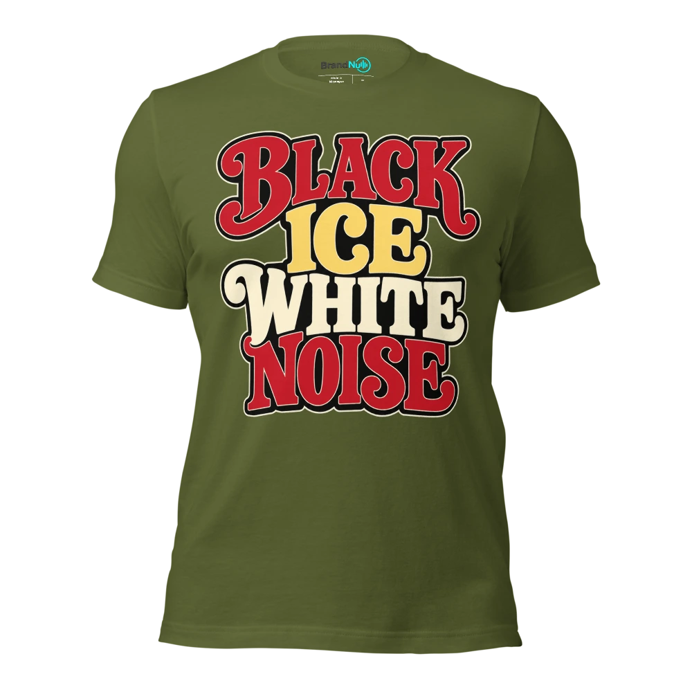 BLACK ICE WHITE NOISE T Shirt Olive Front