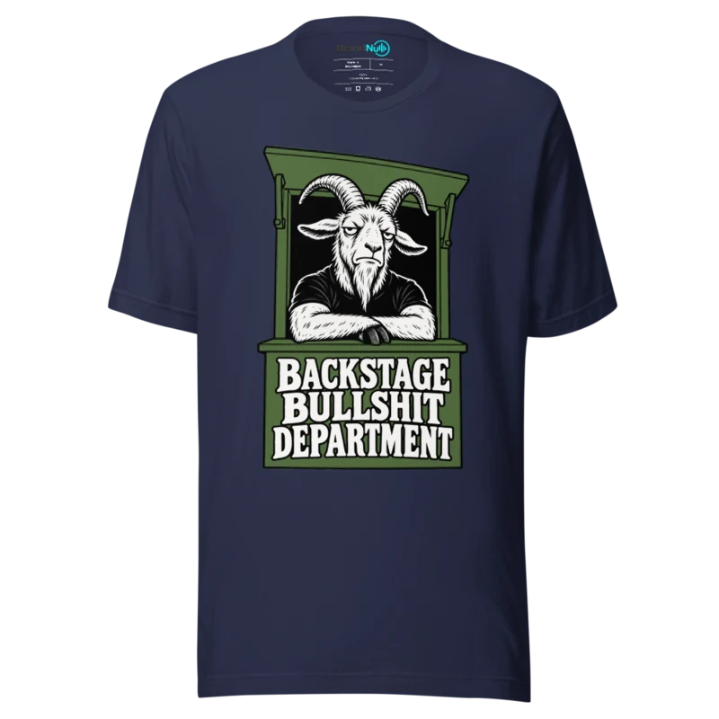 BACKSTAGE BULLSHIT DEPARTMENT T Shirt - Navy