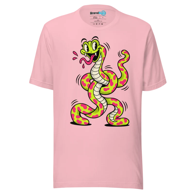 BrandNu Dancefloor Snake T-Shirt - Pink