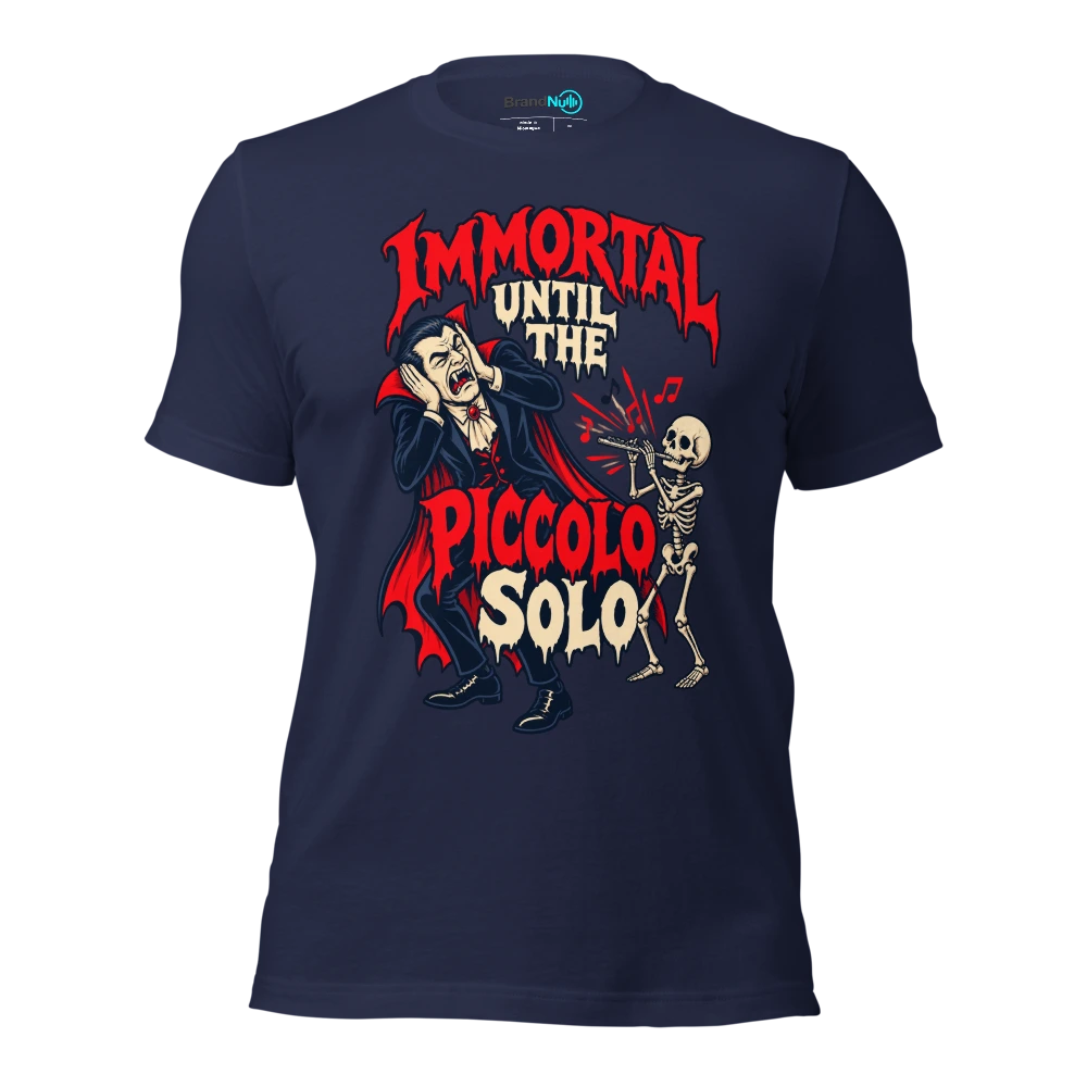 IMMORTAL UNTIL THE PICCOLO SOLO T Shirt Navy Front