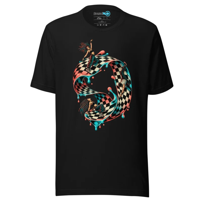 BrandNu Levitating Dancefloor T-Shirt - Black - Front