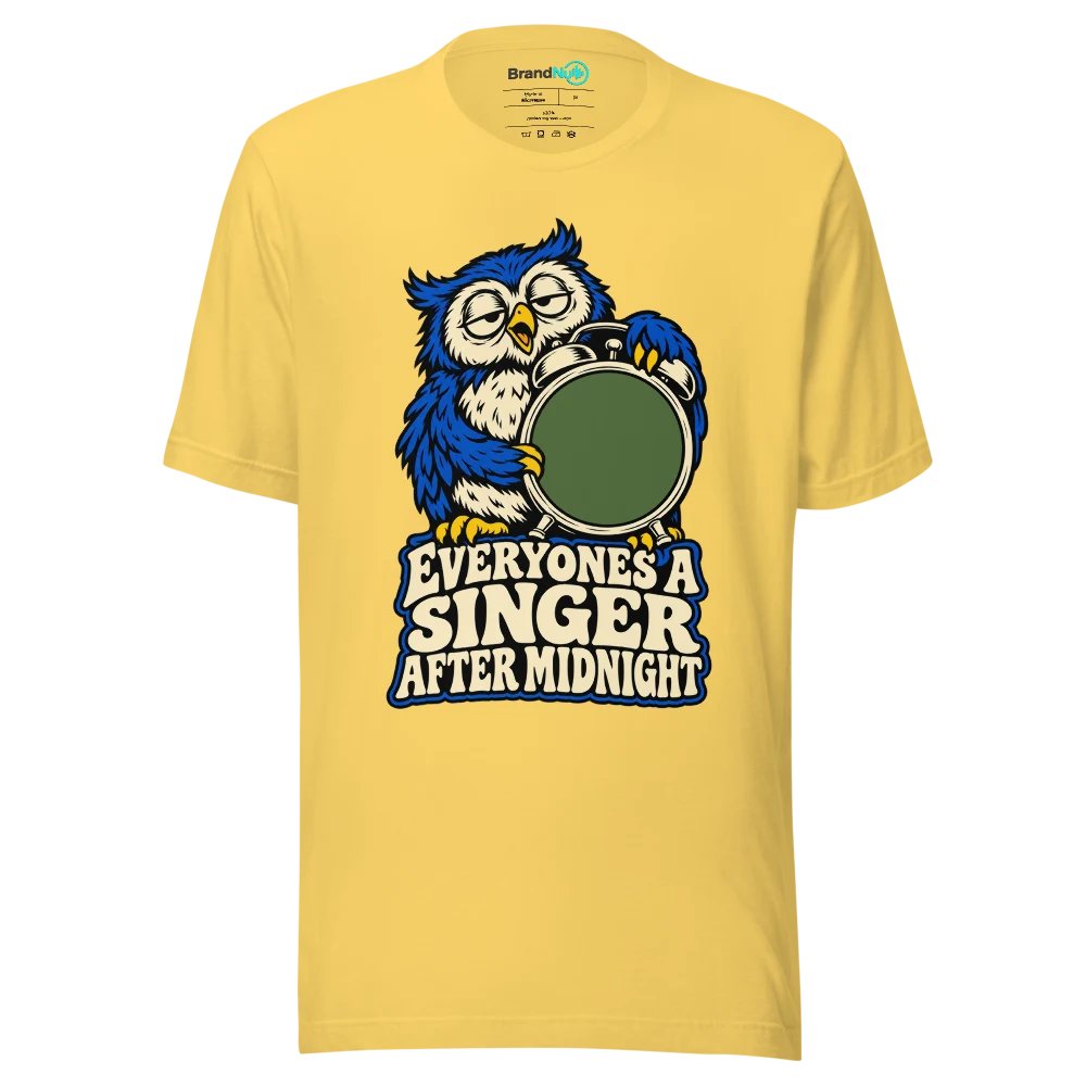 EVERYONES A SINGER AFTER MIDNIGHT T Shirt Yellow Front