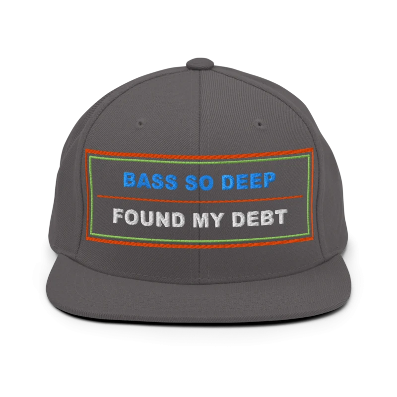 Bass So Deep Found My Debt Classic Snapback - Dark Grey