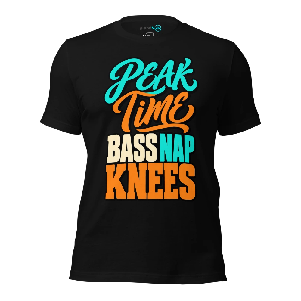 PEAK TIME BASS NAP TIME KNEES T Shirt Black Front