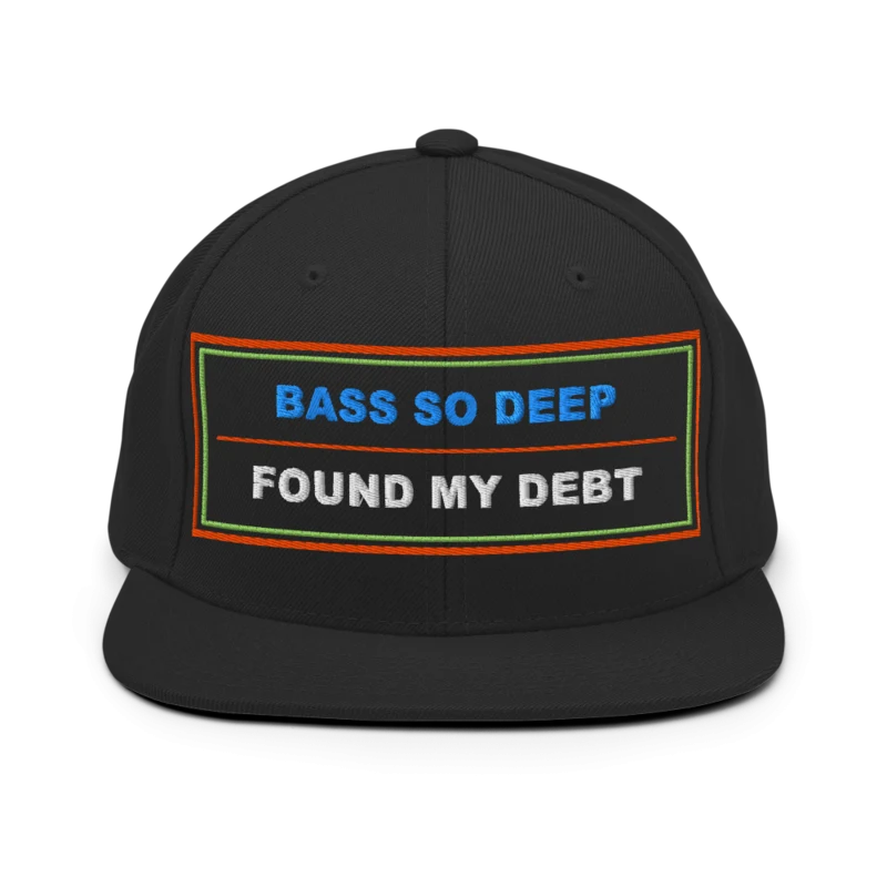 Bass So Deep Found My Debt Classic Snapback - Black