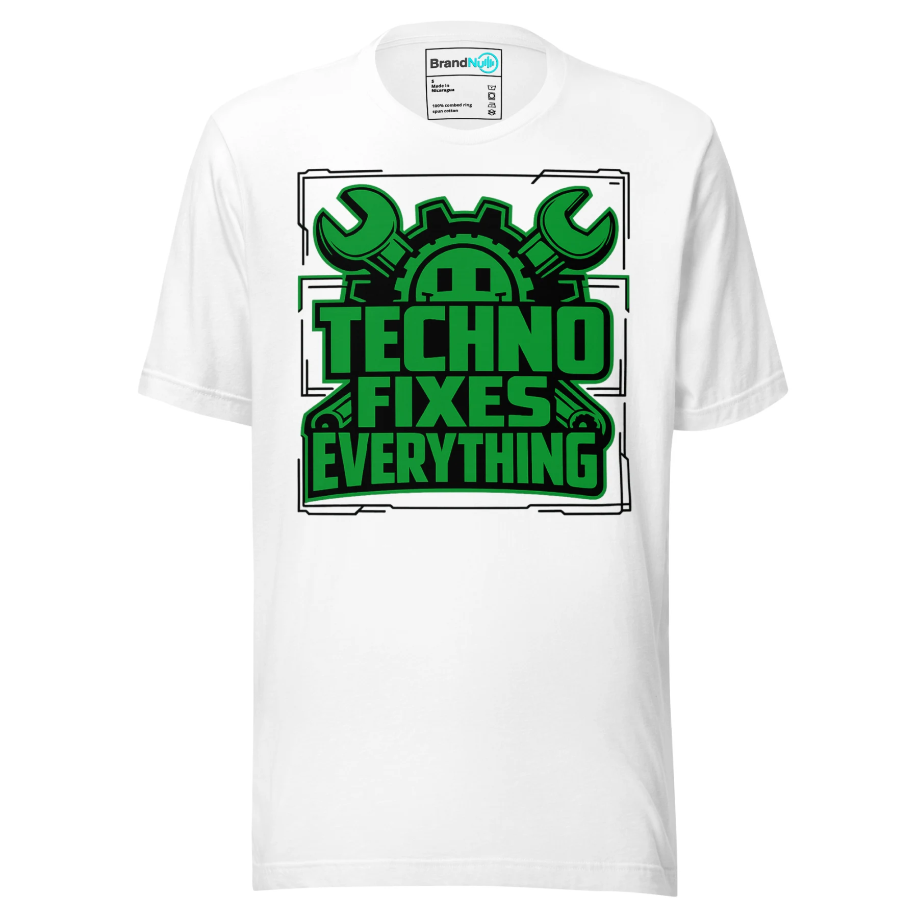 Techno Fixes Everything T Shirt DJ and Rave Culture