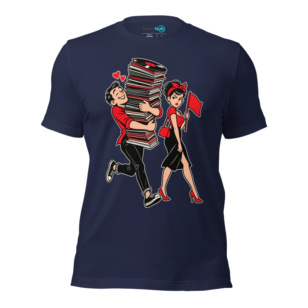 I KEPT THE RECORDS YOU KEPT THE RED FLAGS T Shirt Navy Front