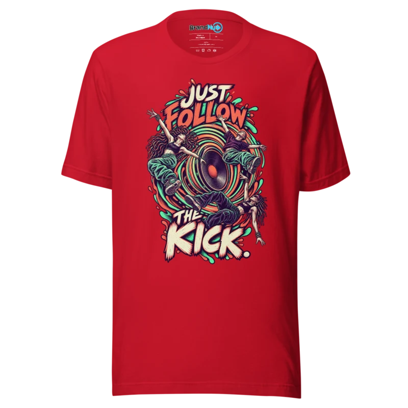 Just Follow The Kick T Shirt - Red