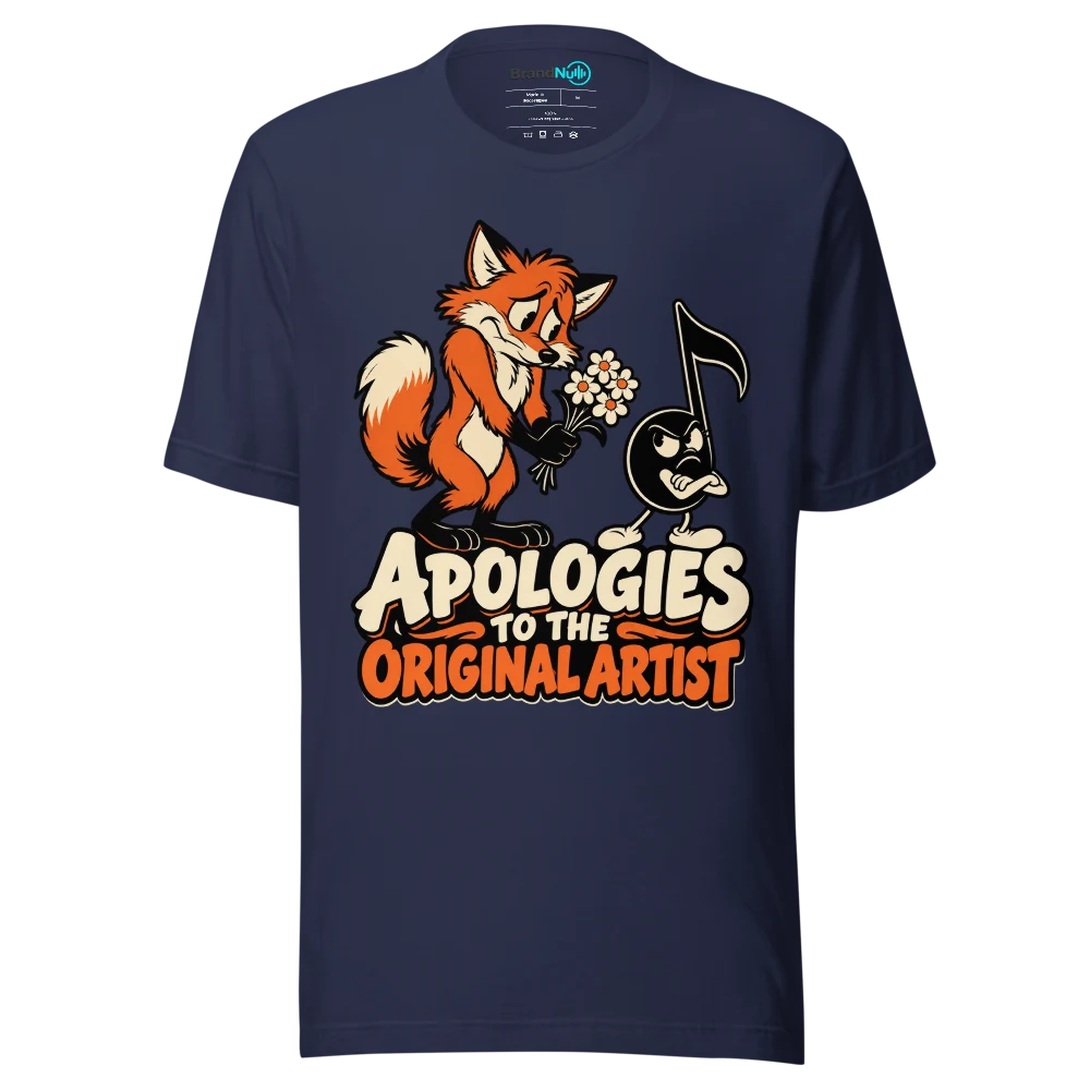 APOLOGIES TO THE ORIGINAL ARTIST T Shirt Navy Front