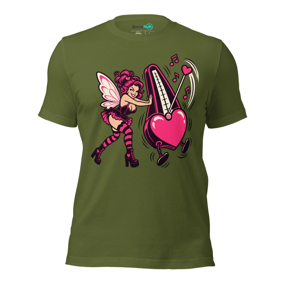 THE FUNK FAIRY HAS ADDED UNNECESSARY SWING T Shirt Olive Front