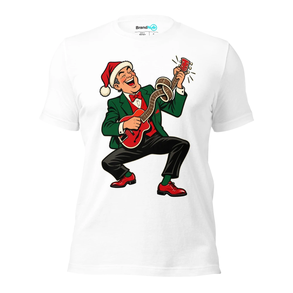 THE JAZZ UNCLE HAS FOUND AN EXTRA CHORD T Shirt White Front