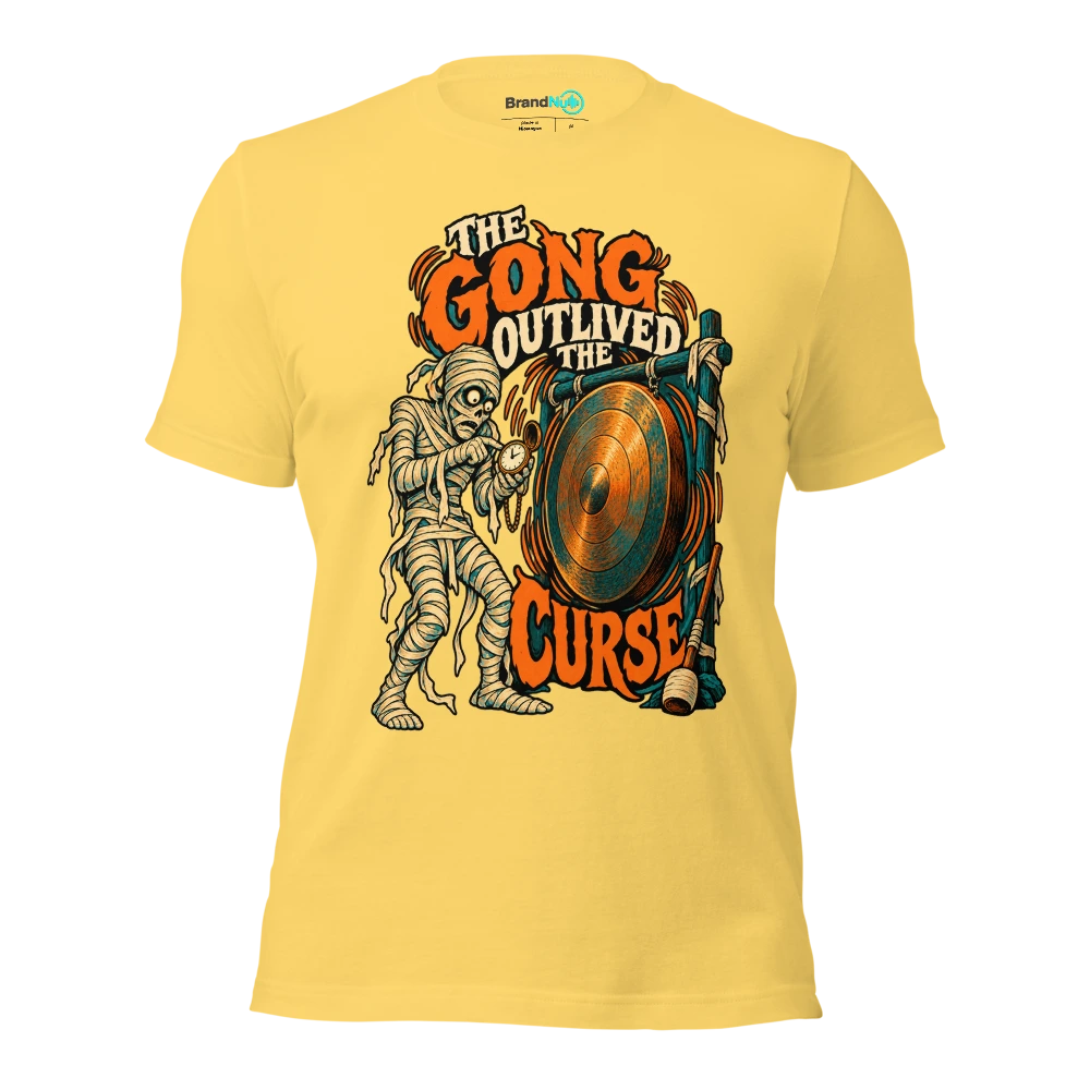 THE GONG OUTLIVED THE CURSE T Shirt Yellow Front