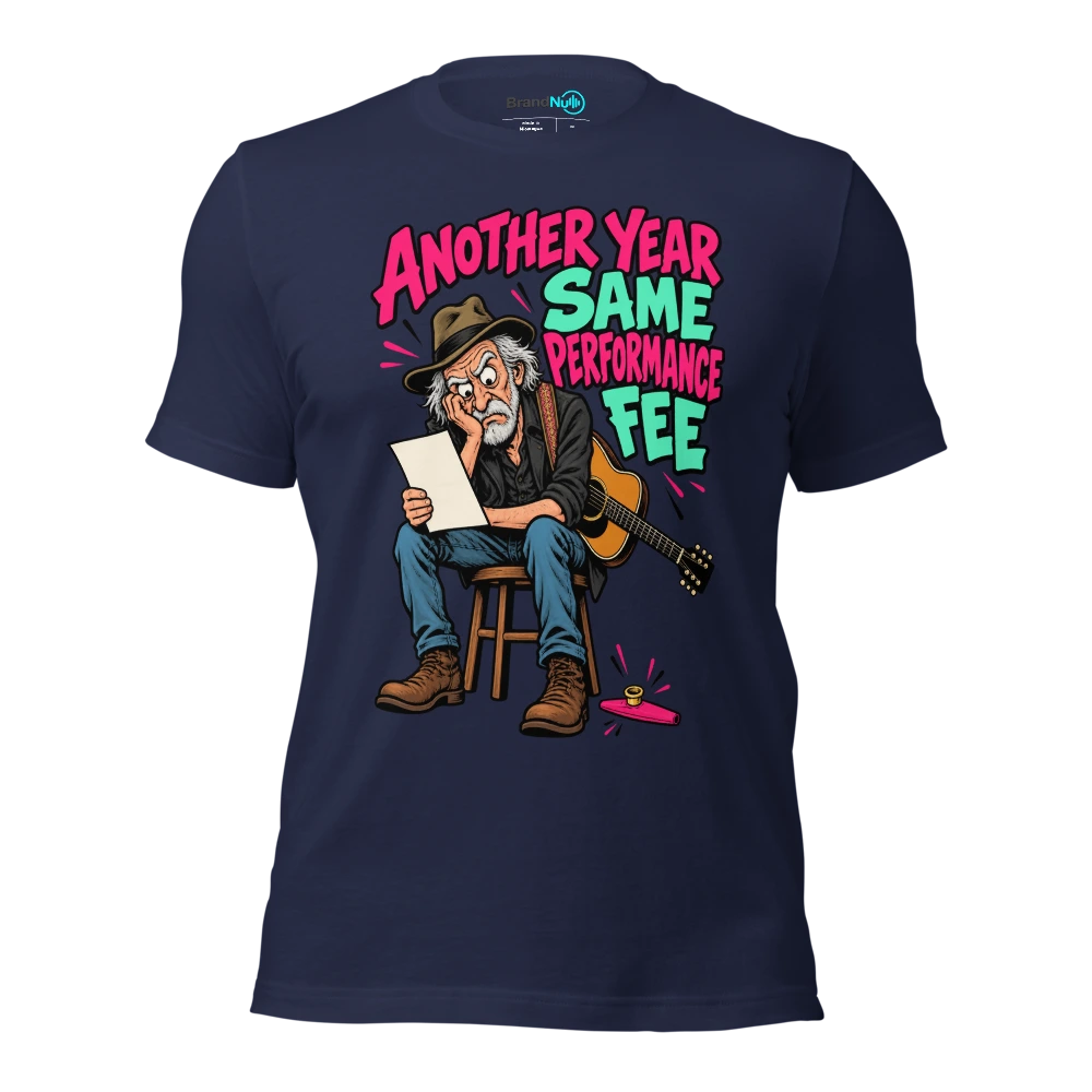 ANOTHER YEAR SAME PERFORMANCE FEE T Shirt Navy Front