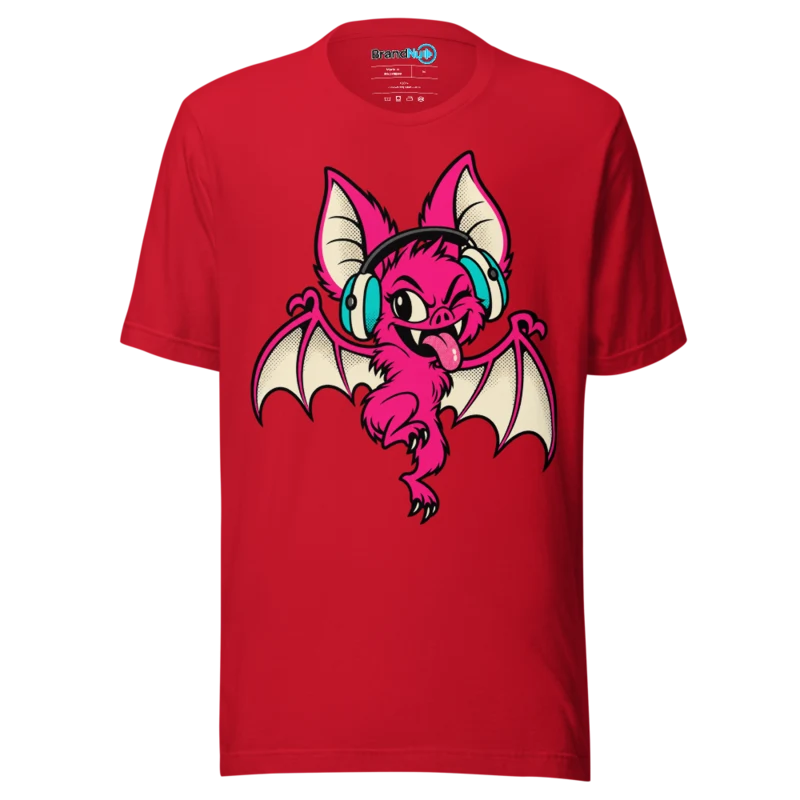 BrandNu Headphone Bat T-Shirt - Red