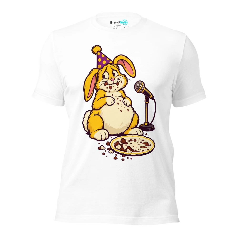THE RABBIT ATE THE CAKE BEFORE THE SOUND CHECK T Shirt White Front