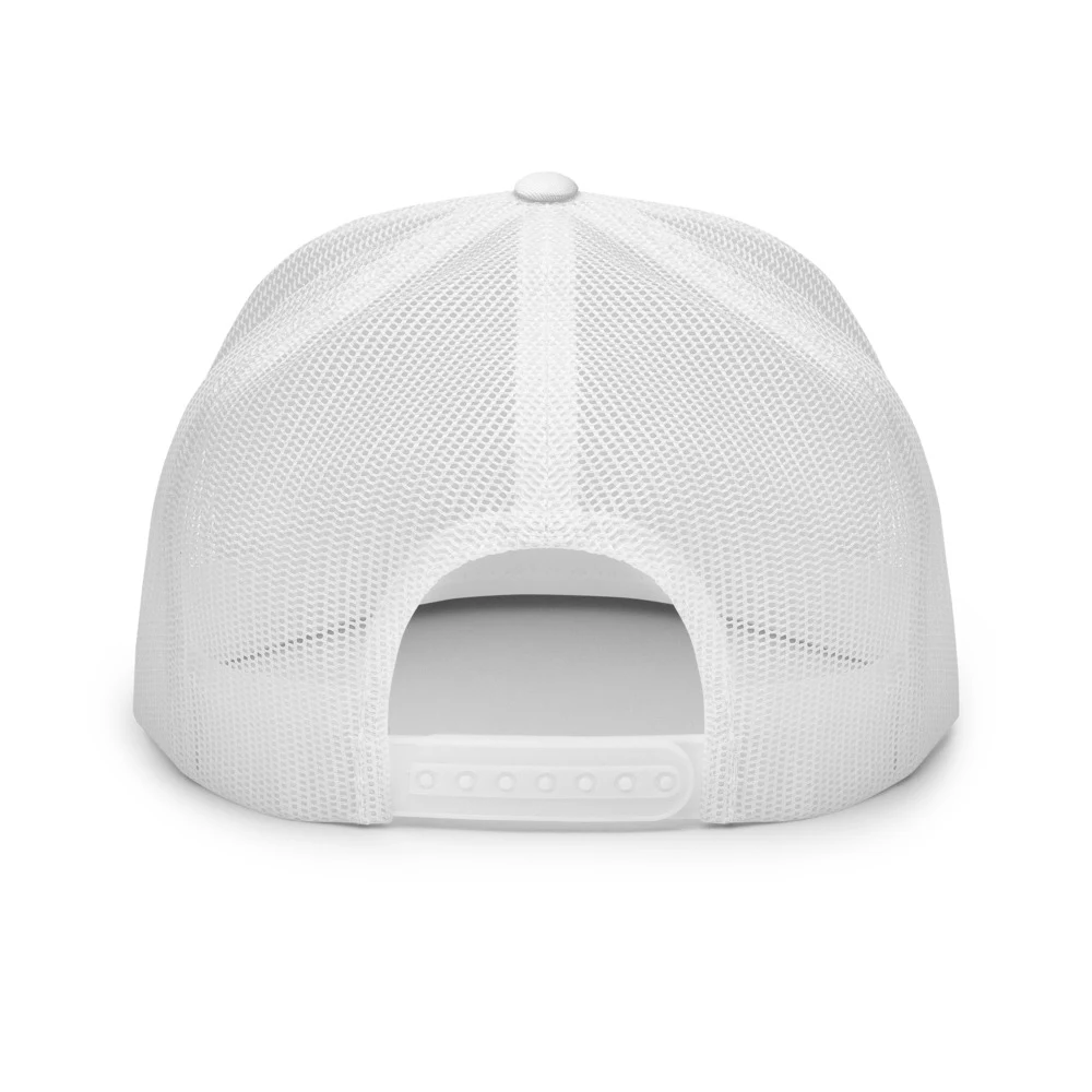 My Bank App Hates The Drop Trucker Cap White back view