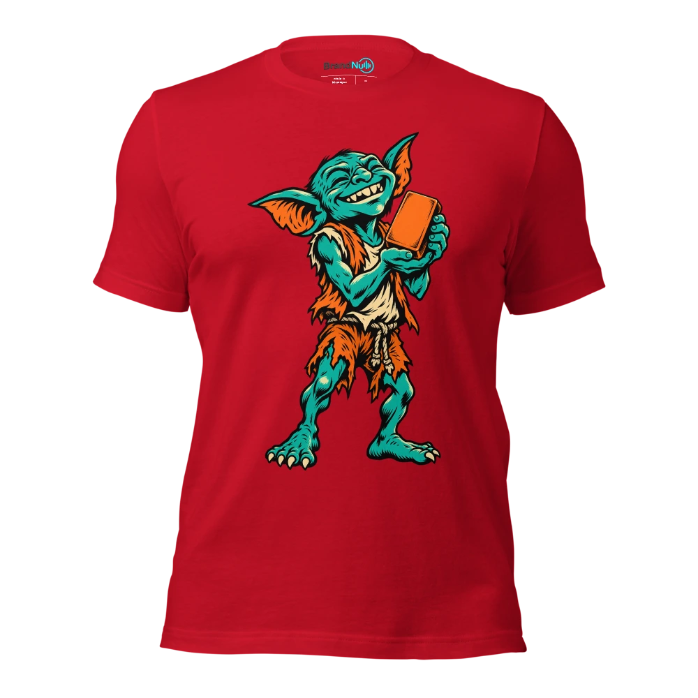 THE GIFT GOBLIN HAS BOUGHT ANOTHER USELESS PEDAL T Shirt Red Front