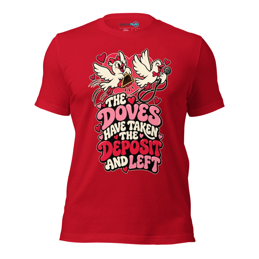 THE DOVES HAVE TAKEN THE DEPOSIT AND LEFT T Shirt Red Front