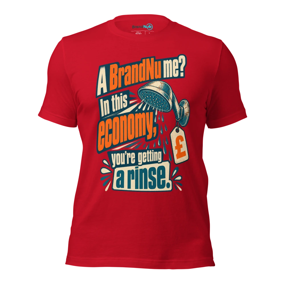 A BrandNu me? In this economy, youÃ¢â‚¬â„¢re getting a rinse T Shirt Red Front