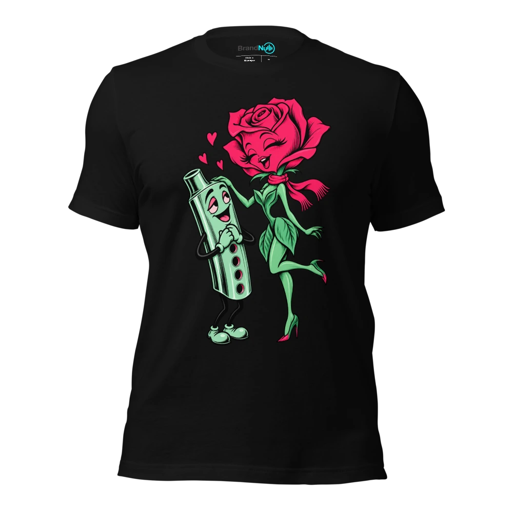 Rose wearing a tiny scarf beside a pitch pipe T-SHIRT