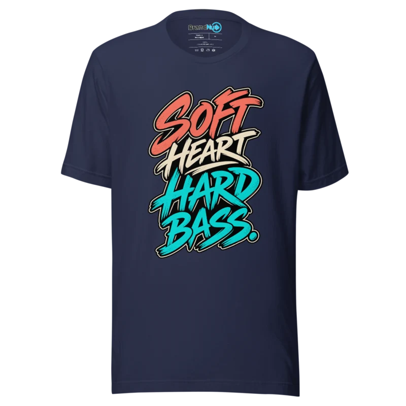 Soft Heart Hard Bass T Shirt Navy