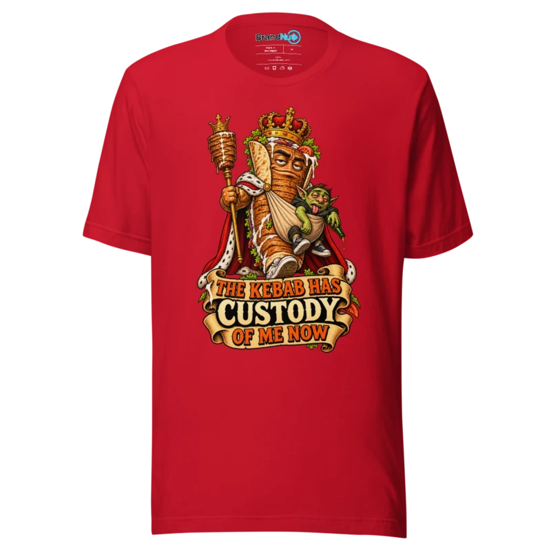 The Kebab Has Custody Of Me Now T Shirt - Red
