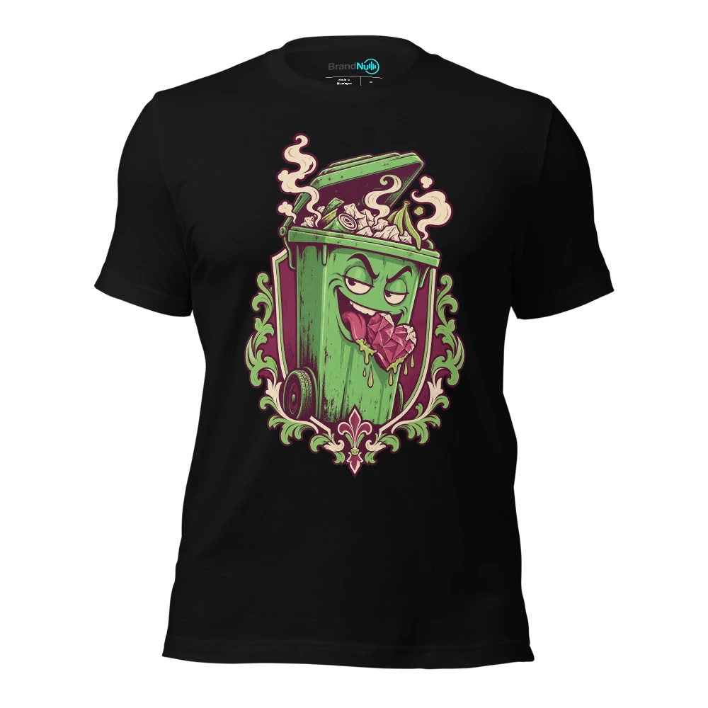 My BrandNu give a fuck has gone straight in the bin T Shirt Black Front