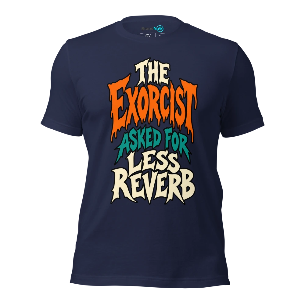 THE EXORCIST ASKED FOR LESS REVERB T Shirt Navy Front