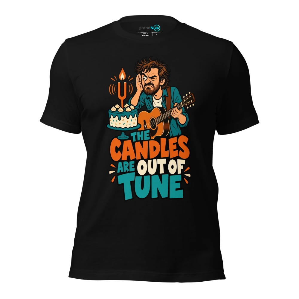 THE CANDLES ARE OUT OF TUNE T Shirt Black Front
