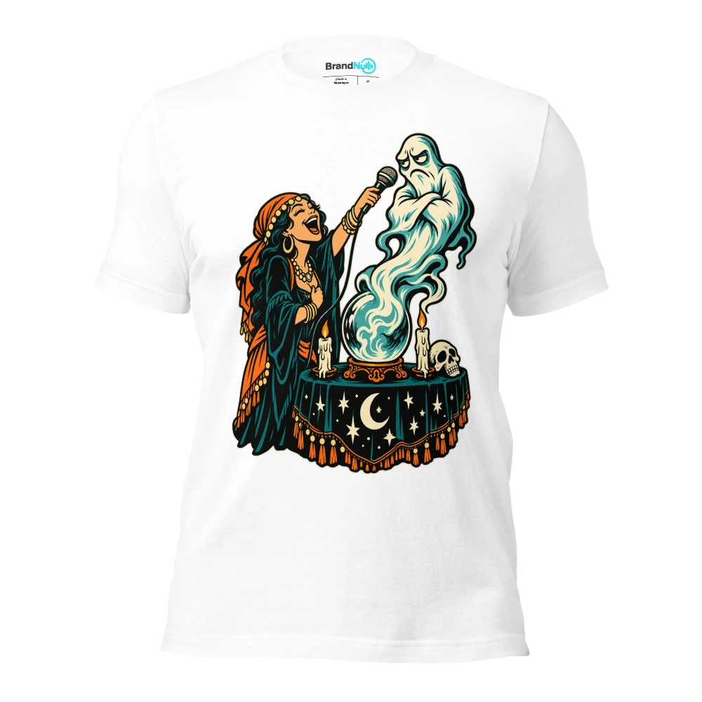 THE SEANCE HAS A SUPPORT ACT T Shirt - White - front - Ghost 2