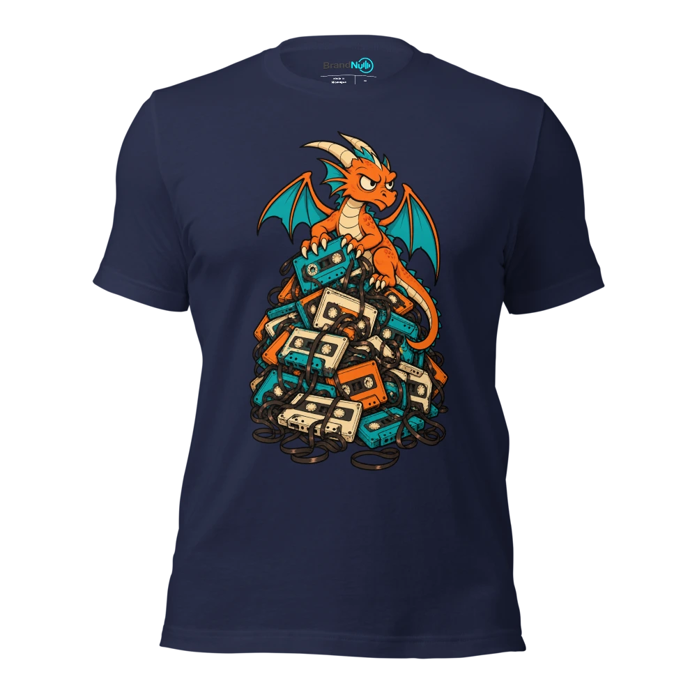 THE DEMO DRAGON HAS HOARDED EVERY BAD TAKE T Shirt Navy Front