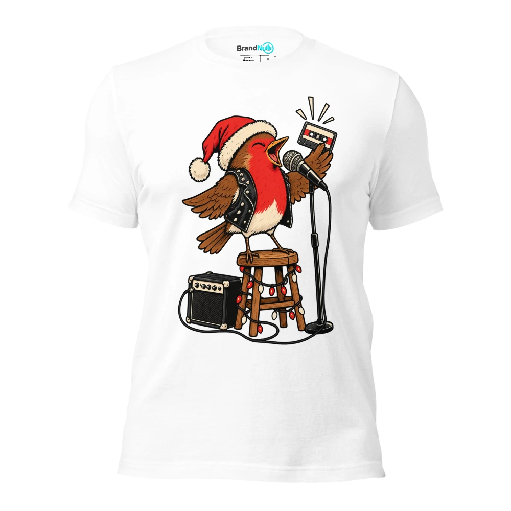 THE ROBIN BROUGHT A BETTER DEMO THAN YOUR COUSIN T Shirt White Front