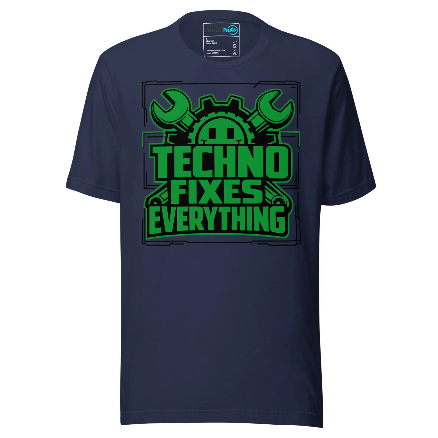 Techno Fixes Everything T Shirt DJ and Rave Culture
