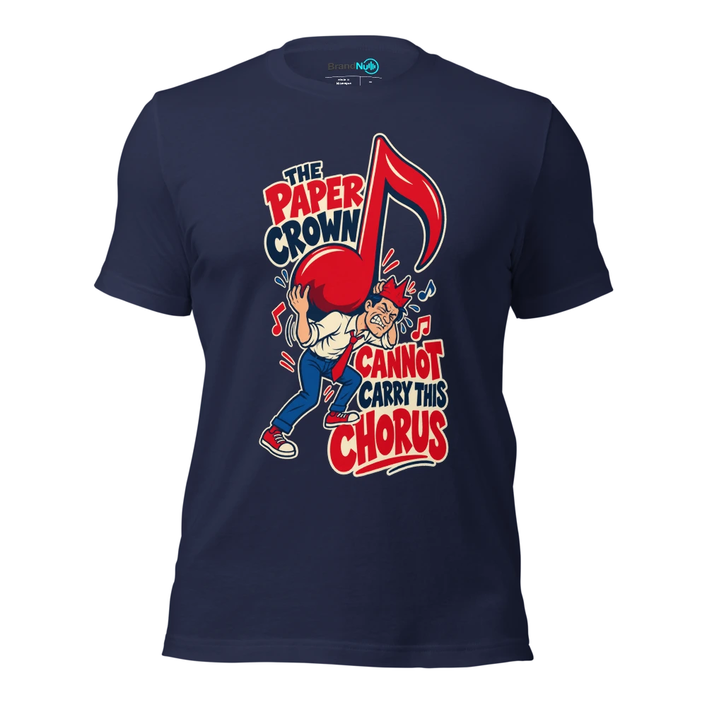 THE PAPER CROWN CANNOT CARRY THIS CHORUS T Shirt Navy Front