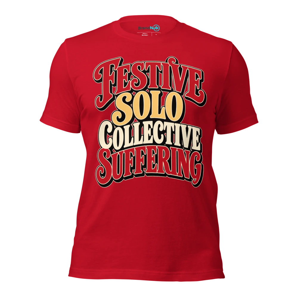 FESTIVE SOLO COLLECTIVE SUFFERING T Shirt Red Front