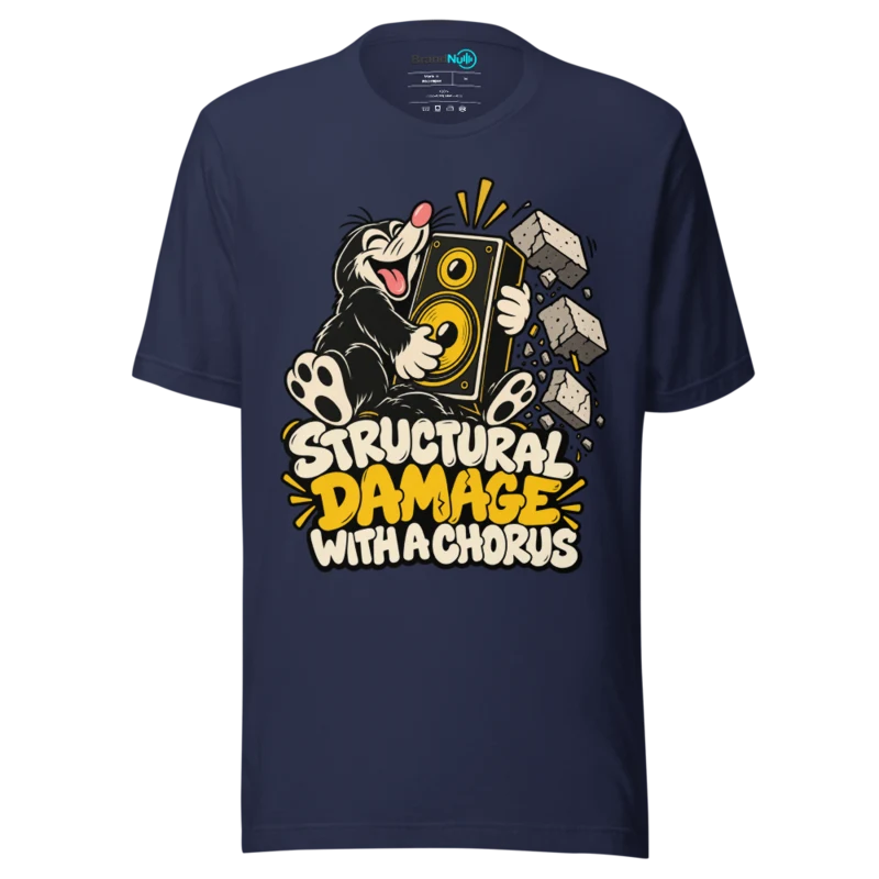 STRUCTURAL DAMAGE WITH A CHORUS T Shirt - Navy