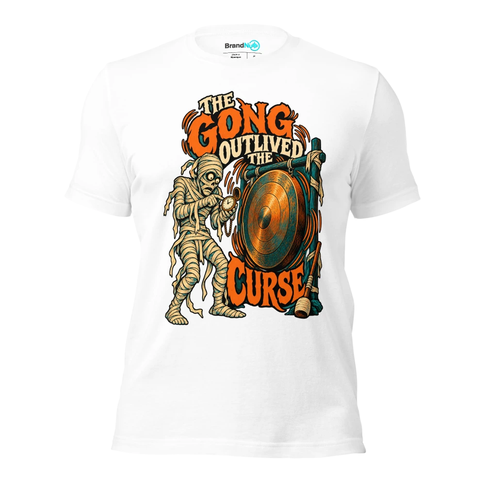 THE GONG OUTLIVED THE CURSE T Shirt White Front