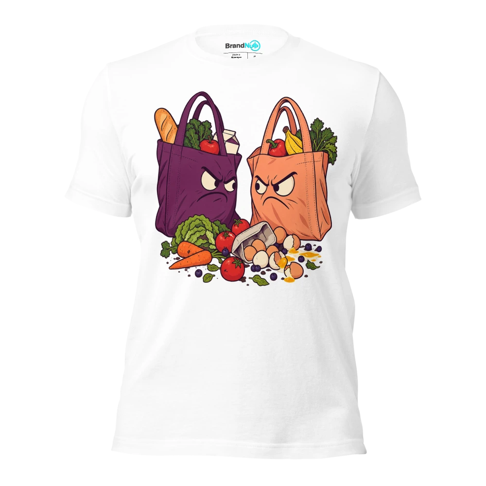 Woke up BrandNu. By teatime I was arguing with a bag for life T Shirt White Front
