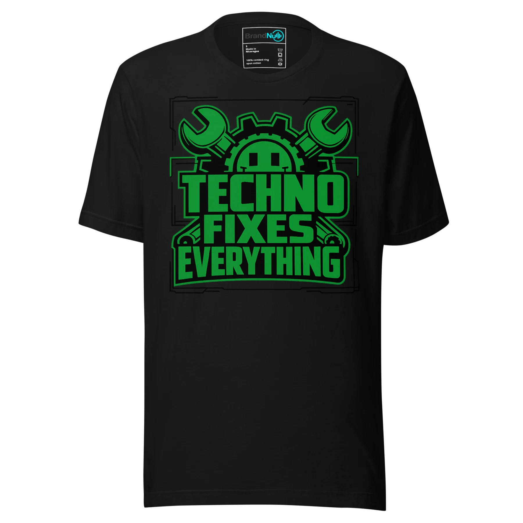 Techno Fixes Everything T Shirt DJ and Rave Culture
