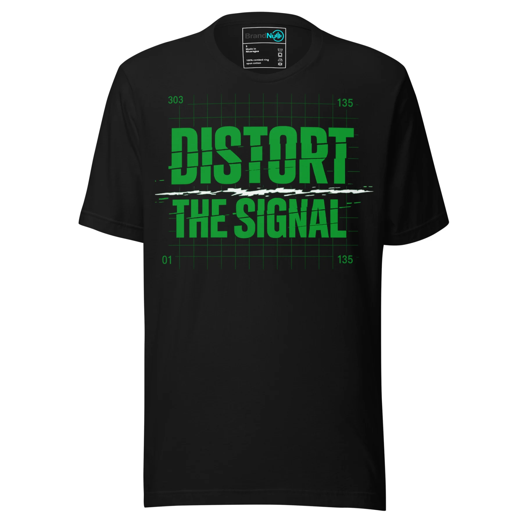 Distort The Signal Techno T Shirt Underground Rave Statement