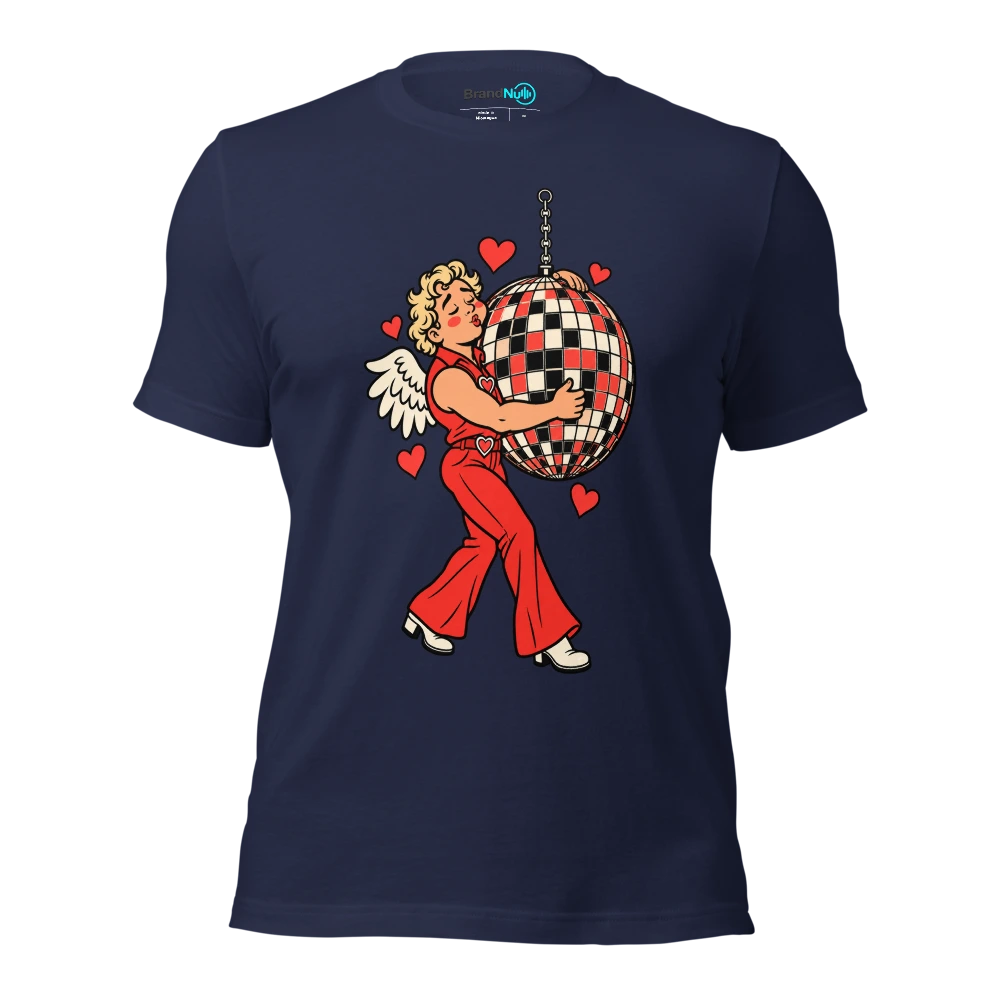 THE DISCO CUPID HAS MISREAD THE DANCEFLOOR T Shirt Navy Front